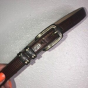 Brighton women’s belt brow faux lizard brown